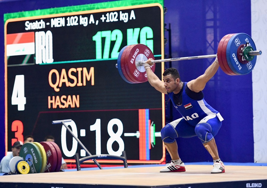 العراق يحصل على أول ذهبية برفع الأثقال في الدورة العربية