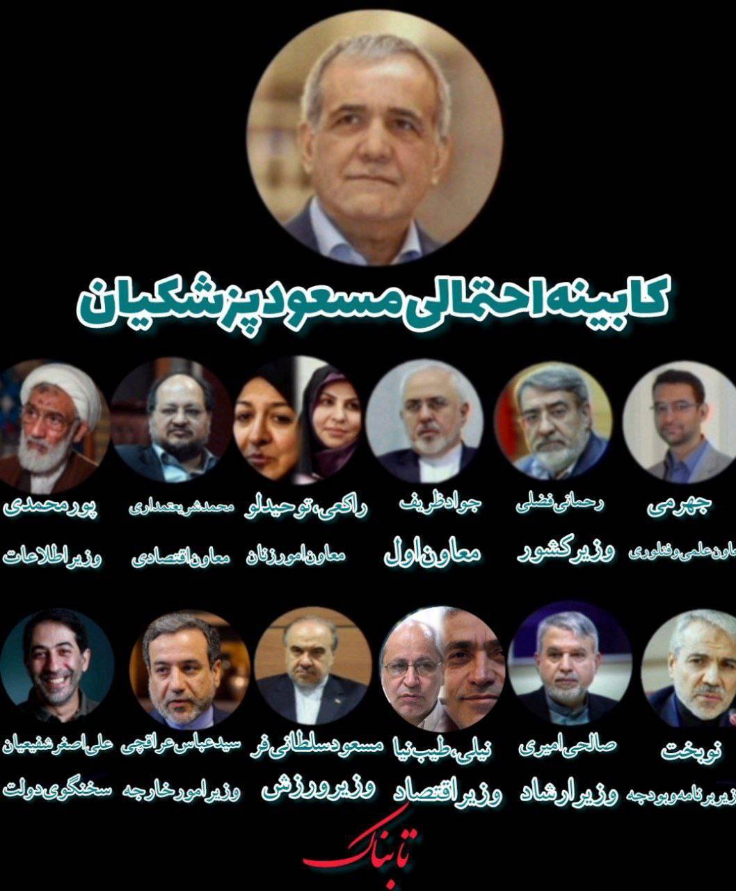 الكشف عن تركيبة حكومة بزشكيان إذا فاز برئاسة إيران