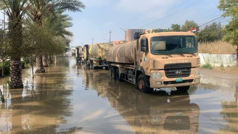 استنفار خدمي واسع في قيادة عمليات بغداد لدعم جهود سحب مياه الأمطار في الكرخ